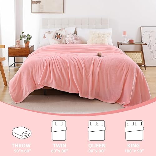 Miniatura 6 de Manta de forro polar suave y acogedora  Manta de lujo de 300 GSM para sofá, manta ligera de microfibra de franela de felpa mullida y mantas para