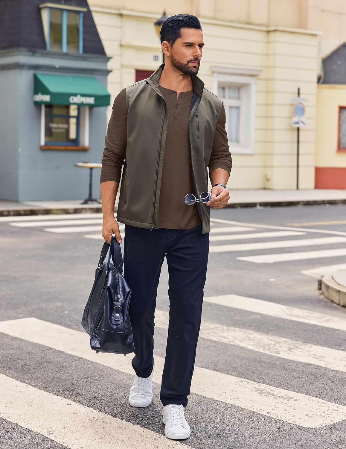 COOFANDY Mens Henley Shirts Long Sleeve Casual Pullover Shirt Fashion Button T-Shirt - Image 7