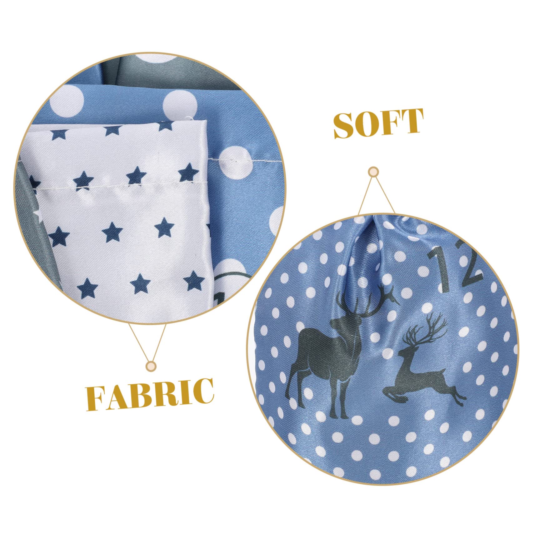 TOPBATHY 48 Stk Weihnachtsgeschenktüte Weihnachtliche Süßigkeitentüten Zum Aufhängen Adventskalender Stoffbeutel Weihnachtstüte Mit Süßigkeiten Weihnachts-countdown-taschen Hölzern