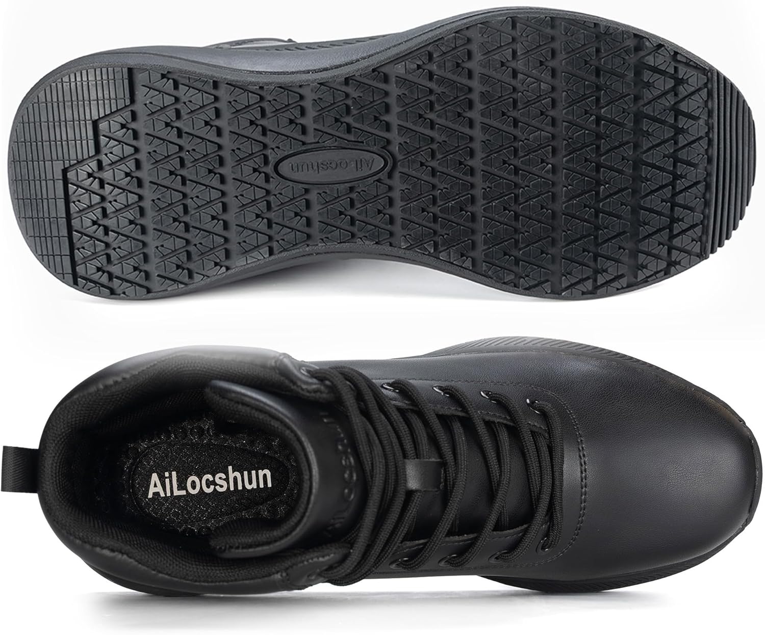 Men's Non Slip Boots Work Shoes Waterproof Lightweight Oil Resistant Kitchen Chef Food Service Leather Ankle Boot - Image 6