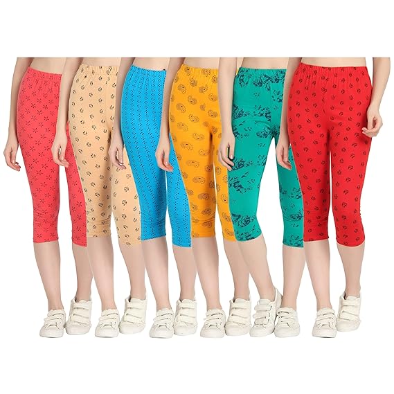 Printed Capri for Womens/Girl Pack of 6