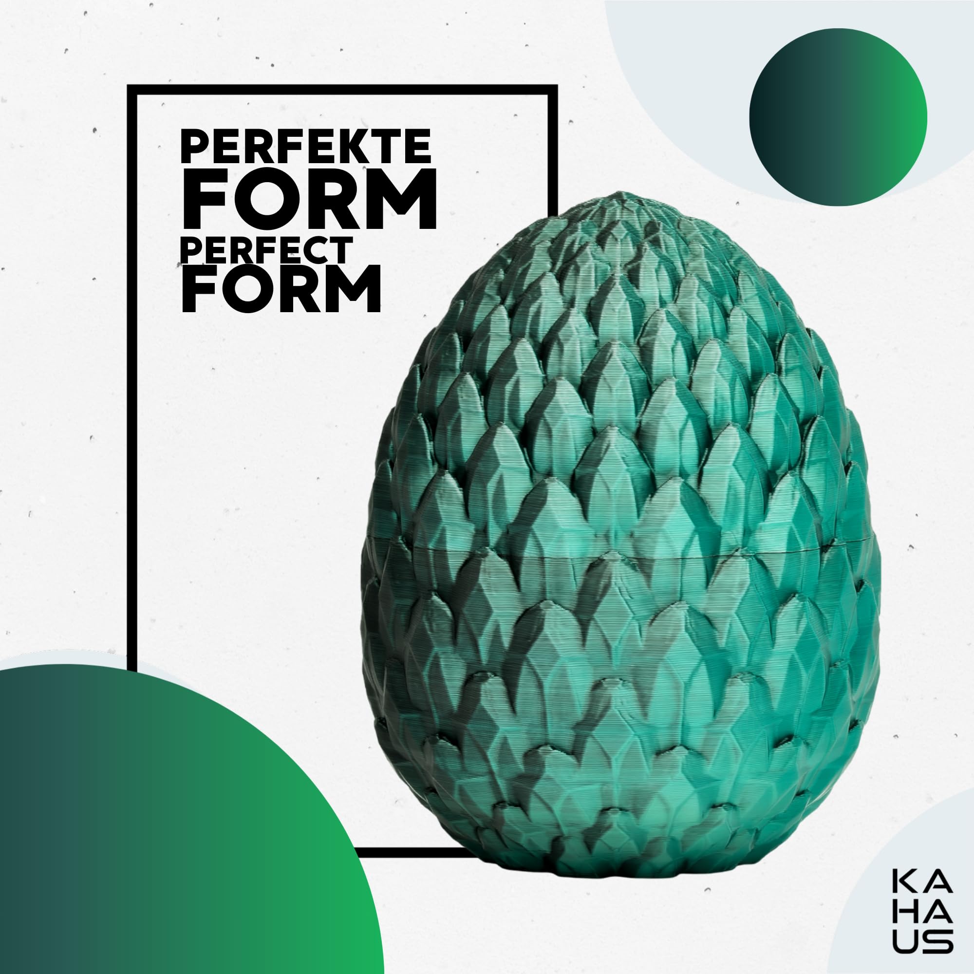 3D Decorative Dragon Sculpture in Egg - 36 cm, Black-Green Collectible Object with 12 cm Egg, Fantasy Home Décor (14+) - Image 2
