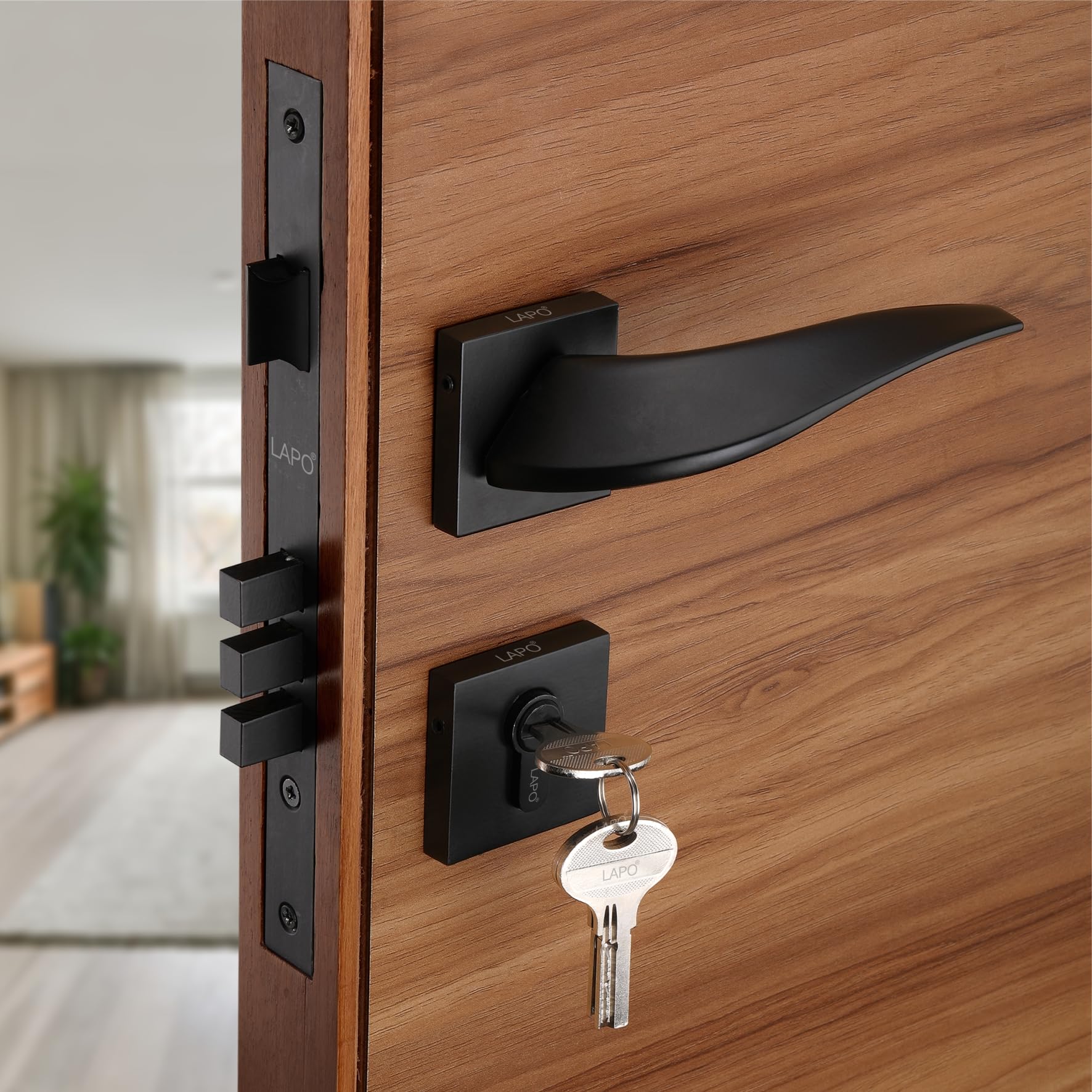 LAPO Antique Bathroom Door Lock - Keyless & Durable -13