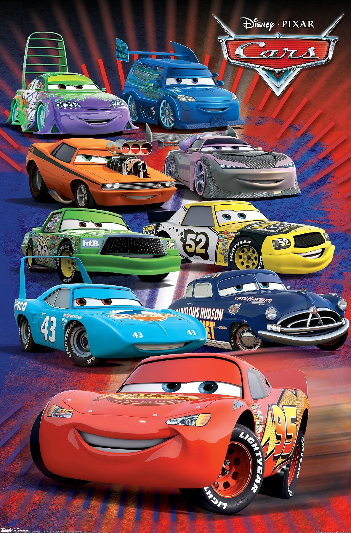 Trends International Disney Pixar Cars - Supercharged Wall Poster, 22.375" x 34", Premium Unframed Version