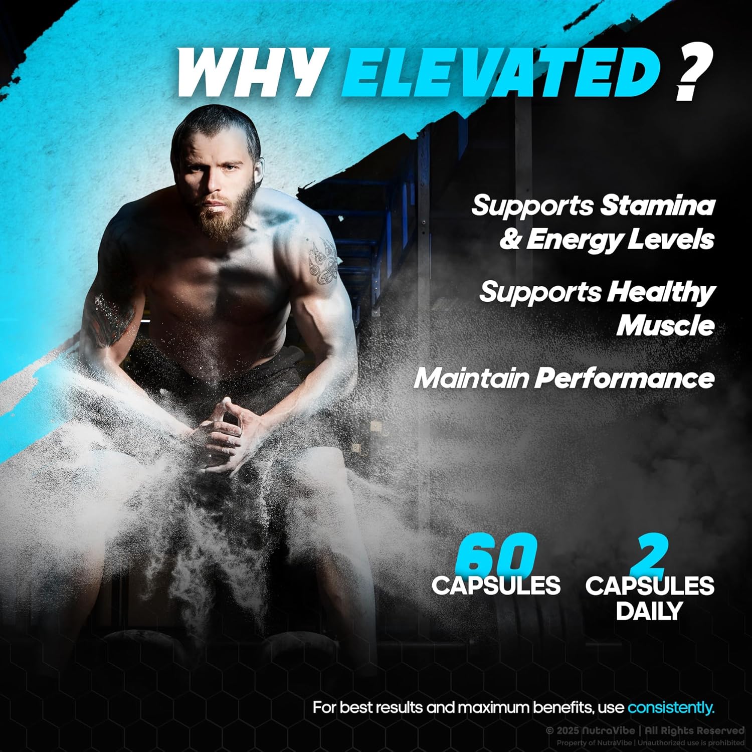 Elevated Capsules – Advanced Daily Formula with Premium Ingredients to Help Fuel Energy, Support Active Performance & Everyday Routine | Just 2 Easy-to-Swallow Pills a Day (60 Capsules)