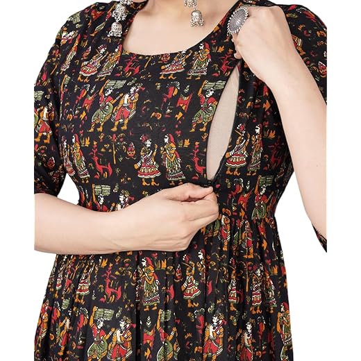 Jikonet Women's Maternity Kurti for Feeding Zippers (VJK)