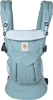 Ergobaby Omni 360 Marsupio Neonati Ergonomico Cotone 4-Posizioni, Marsupio Bambino a 20Kg, Heritage Blue