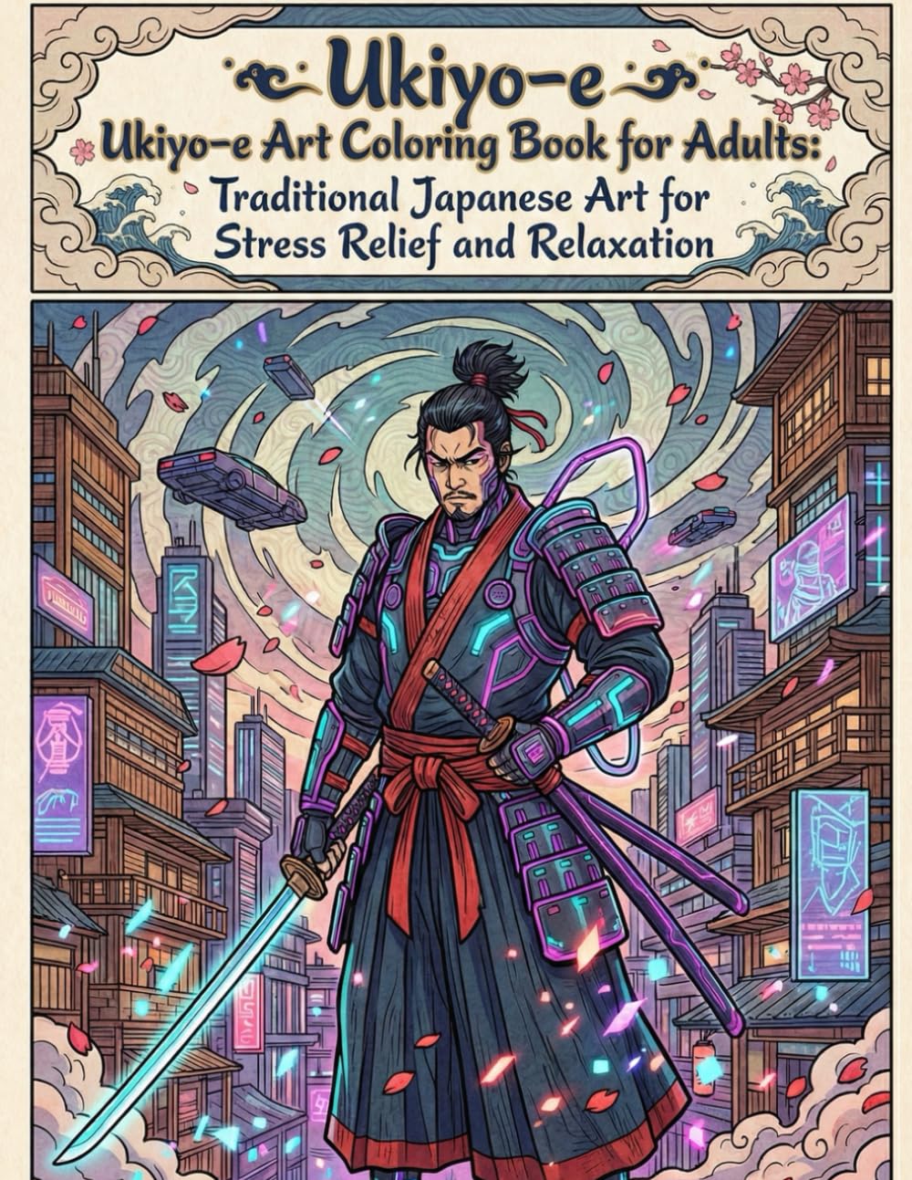 Ukiyo-e Ukiyo-e Art Coloring Book for Adults: Traditional Japanese Art for Stress Relief and Relaxation: Japanese Art / Woodblock Print / Stress Relief / Mindfulness / Ukiyo-e Art