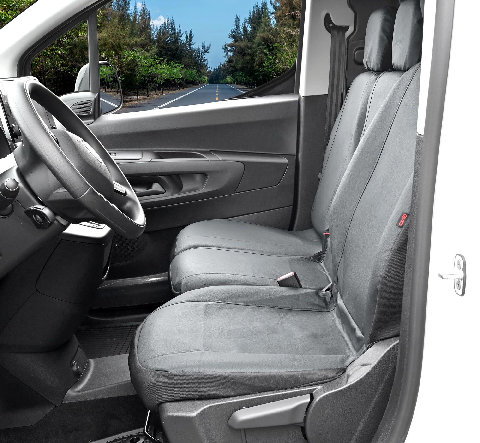 Z4L VIP Passgenau Kunstleder Autositzbezüge (3-plätzige Version) kompatibel mit Berlingo ab 2019