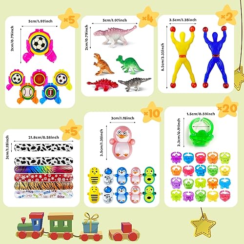 Miniatura 3 de XIPEGPA Surtido de 80 piezas de juguetes de fiesta para recompensas de aula, juguetes a granel, juguetes de fiesta de cumpleaños, bolsas de regalo,