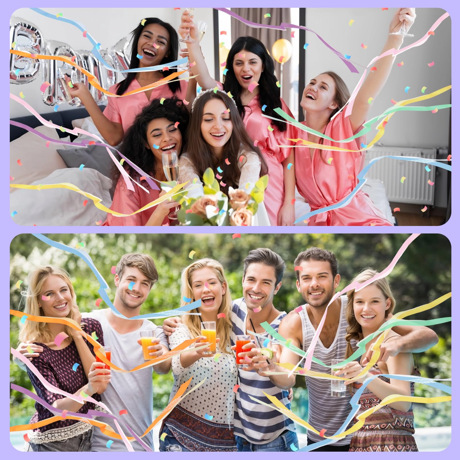 Lot De 30 Baguettes De Mariage Serpentins Avec Clochettes - Baguettes Magiques Rubans Orange Pour Cérémonie
