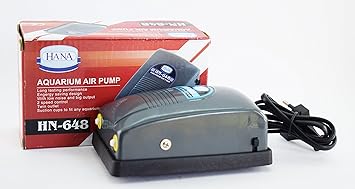 ColourfulShop? HANA Aquarium Air pump double way / Two way + 6 mtr air tupe + 2 Air Stone