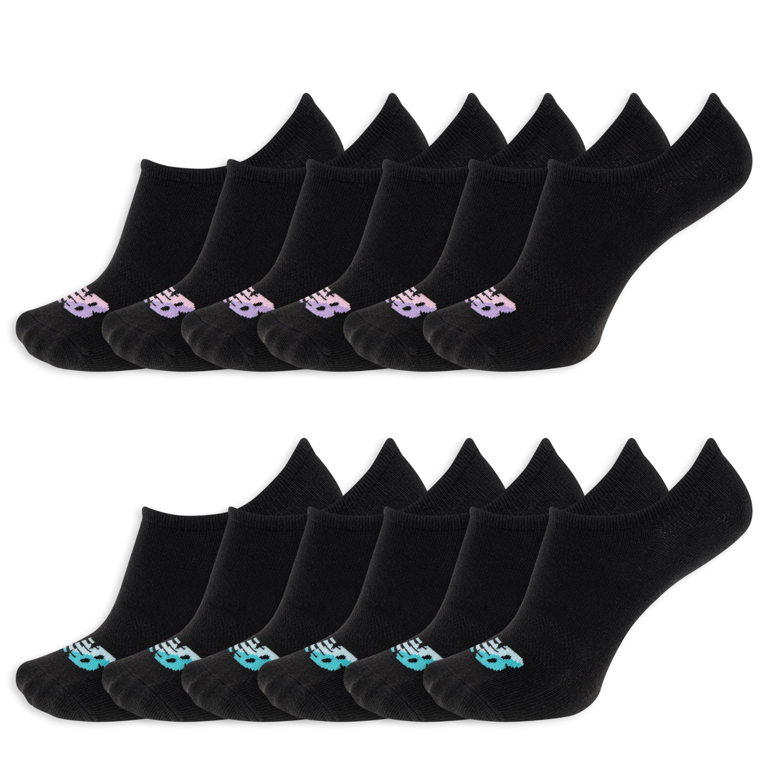 New Balance Unisex Men's And Women's Performance Cushioned Liner Socks - 6 & 12 Pairs - Moisture Wicking Kisseneinlagen, 6 Paar