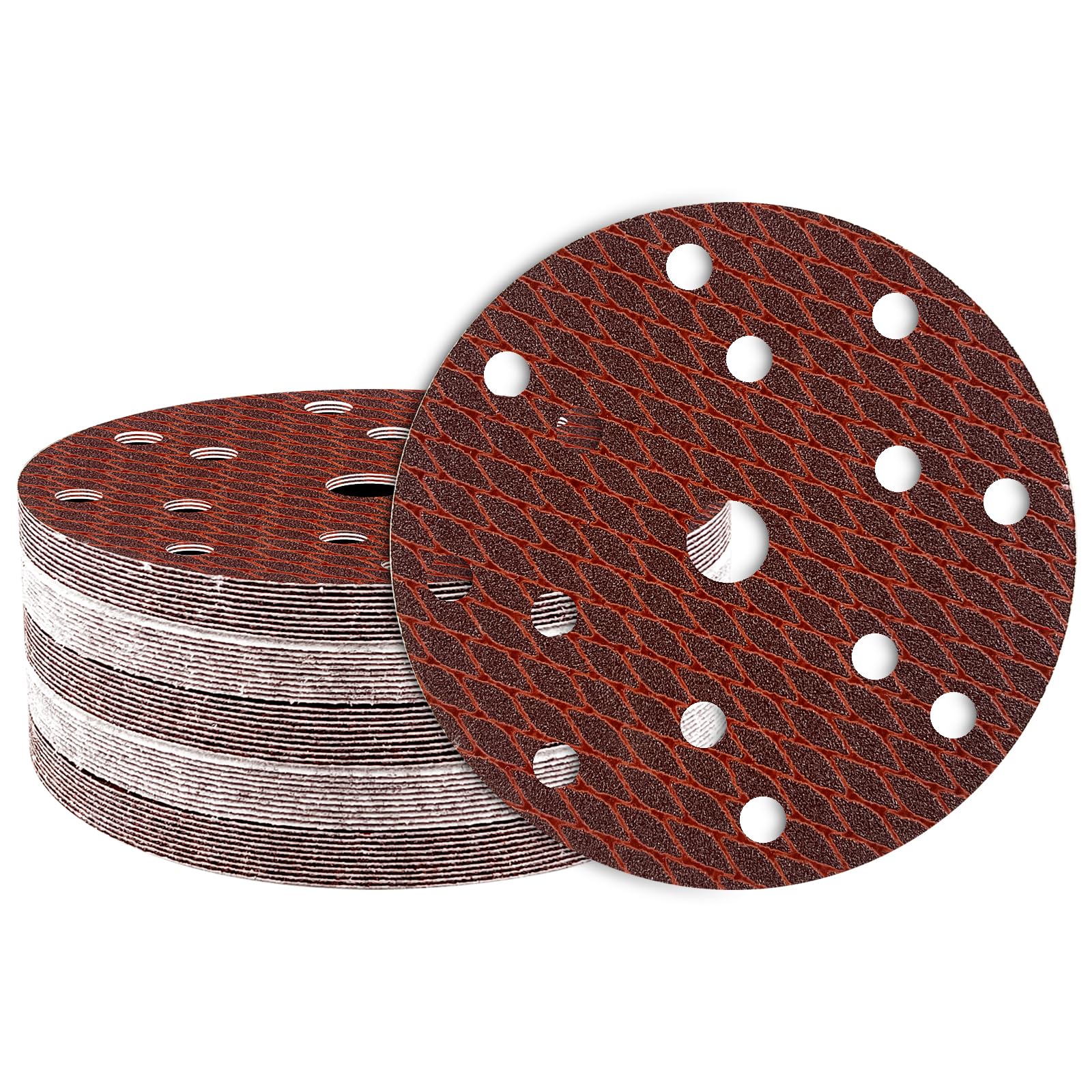 80 Dischi Abrasivi 150mm Grana P60 Con 6 Fori – Carta Vetrata Autoadesiva Per Levigatrice Orbitale