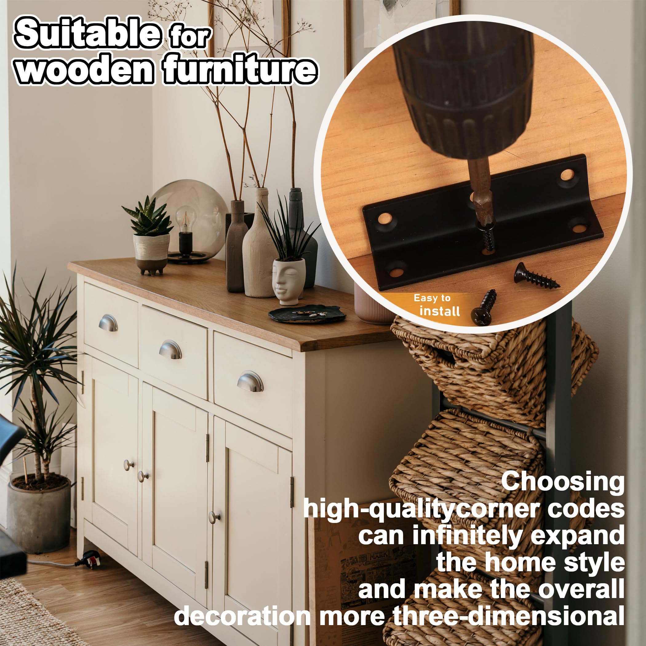 Snapklik.com : L Bracket, Heavy Duty Corner Brace, 20 Pack 3.2" Metal ...