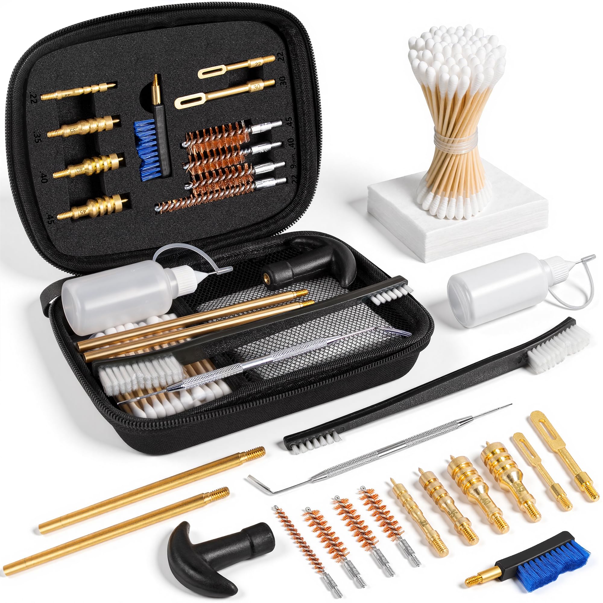 GLORYFIRE Gun Cleaning Kit Fits .22 .357/9mm .38 .40 .45 Cal - shooting | Mubboo