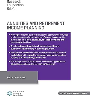Annuities and Retirement Income Planning (Research Foundation Briefs)