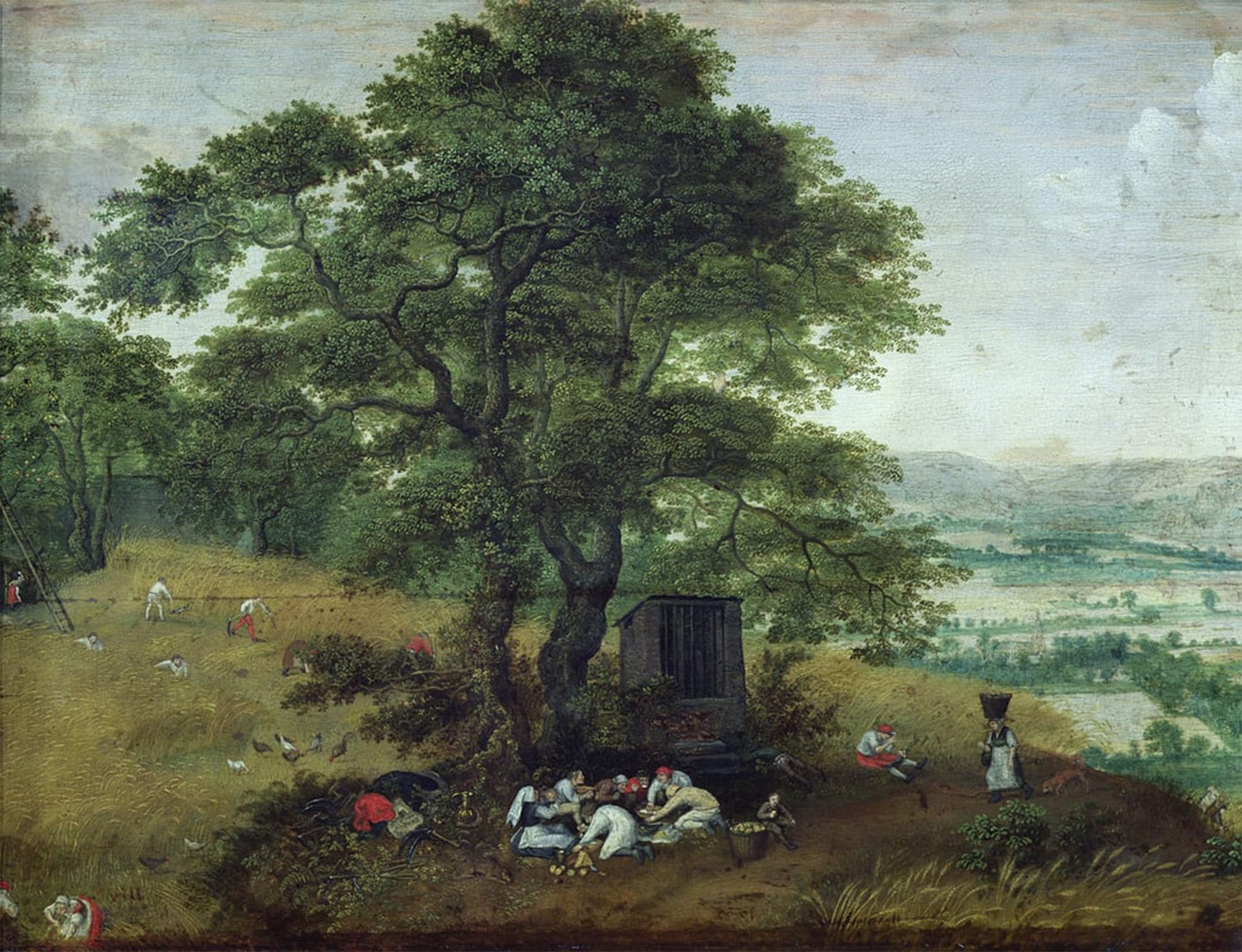 ARTXLXXBN Famous Art Print Poster Vintage Wall Art the Harvest by Lucas Van Valckenborch Canvas Art Poster for Home Decor 60x90cm