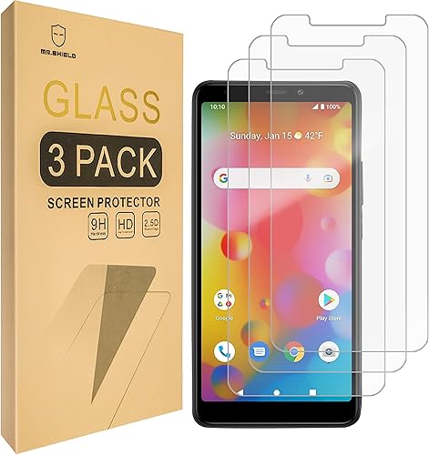 Mr.Shield [Paquete de 3] Protector de pantalla para Boost Mobile Bounce 4G [vidrio templado] [Vidrio japonés con dureza 9H] Protector de pantalla