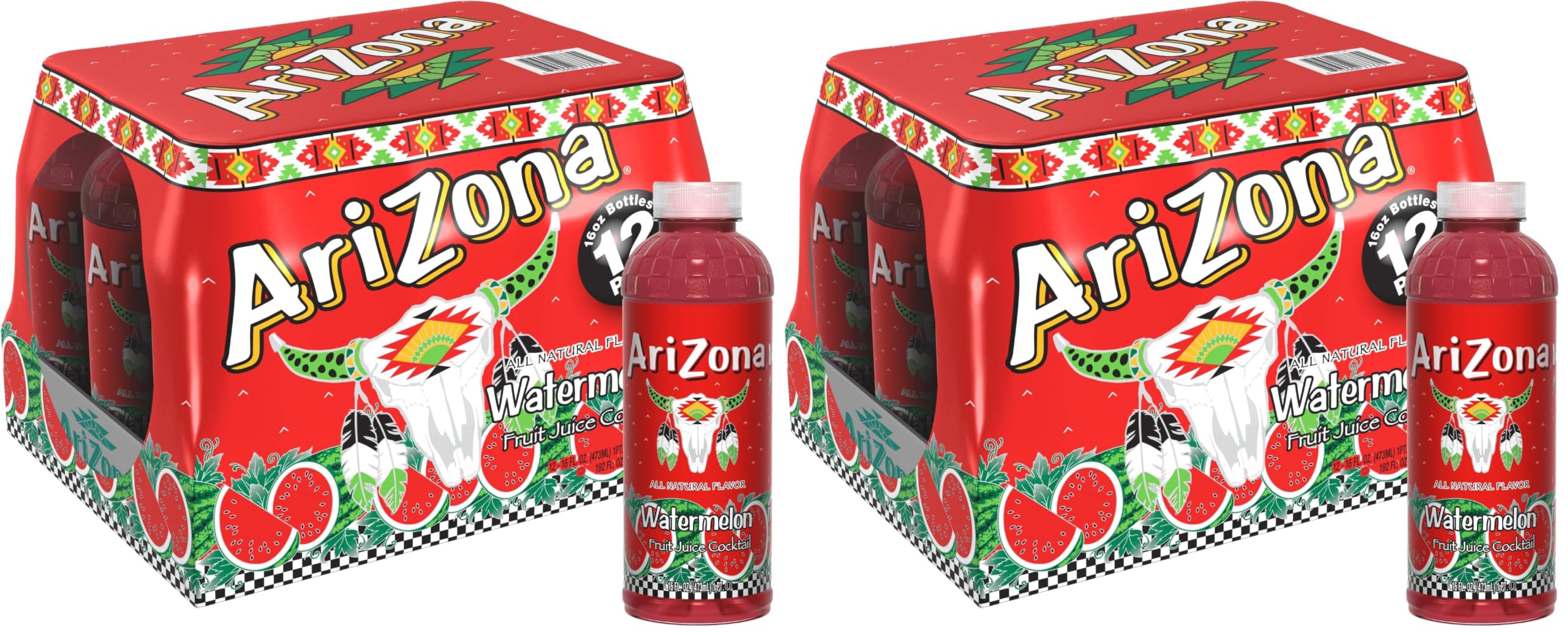 Watermelon | Fruit Juice Cocktail | 16 Fl Oz (24 Pack) by AriZona – 16 Fl Oz (Pack of 24), Pack of 24