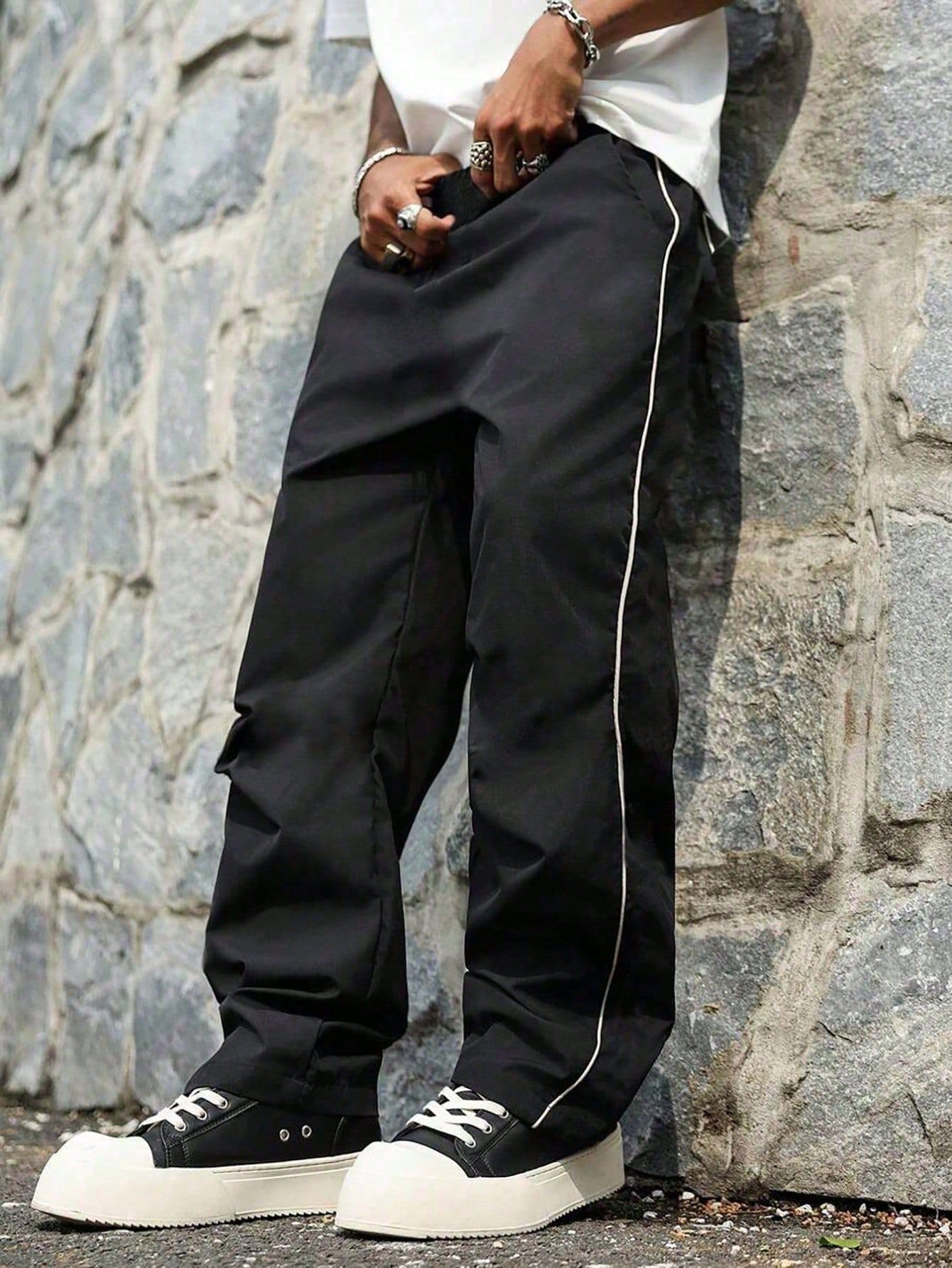 1 Piece Boys' Teenage Simple Fashion Daily Pants - Straight-Leg, Breathable, Spring/Summer/Fall Wear