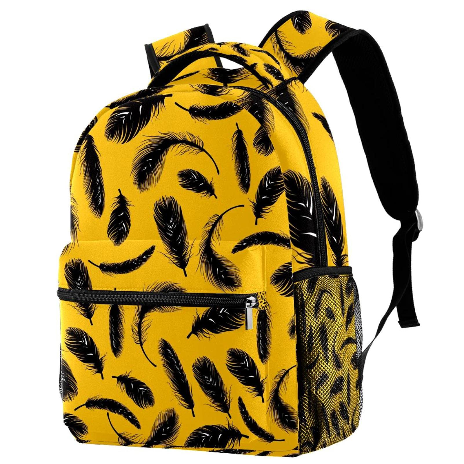 Sac à dos floral bleu à haute capacité avec compartiments pour voyage décontracté