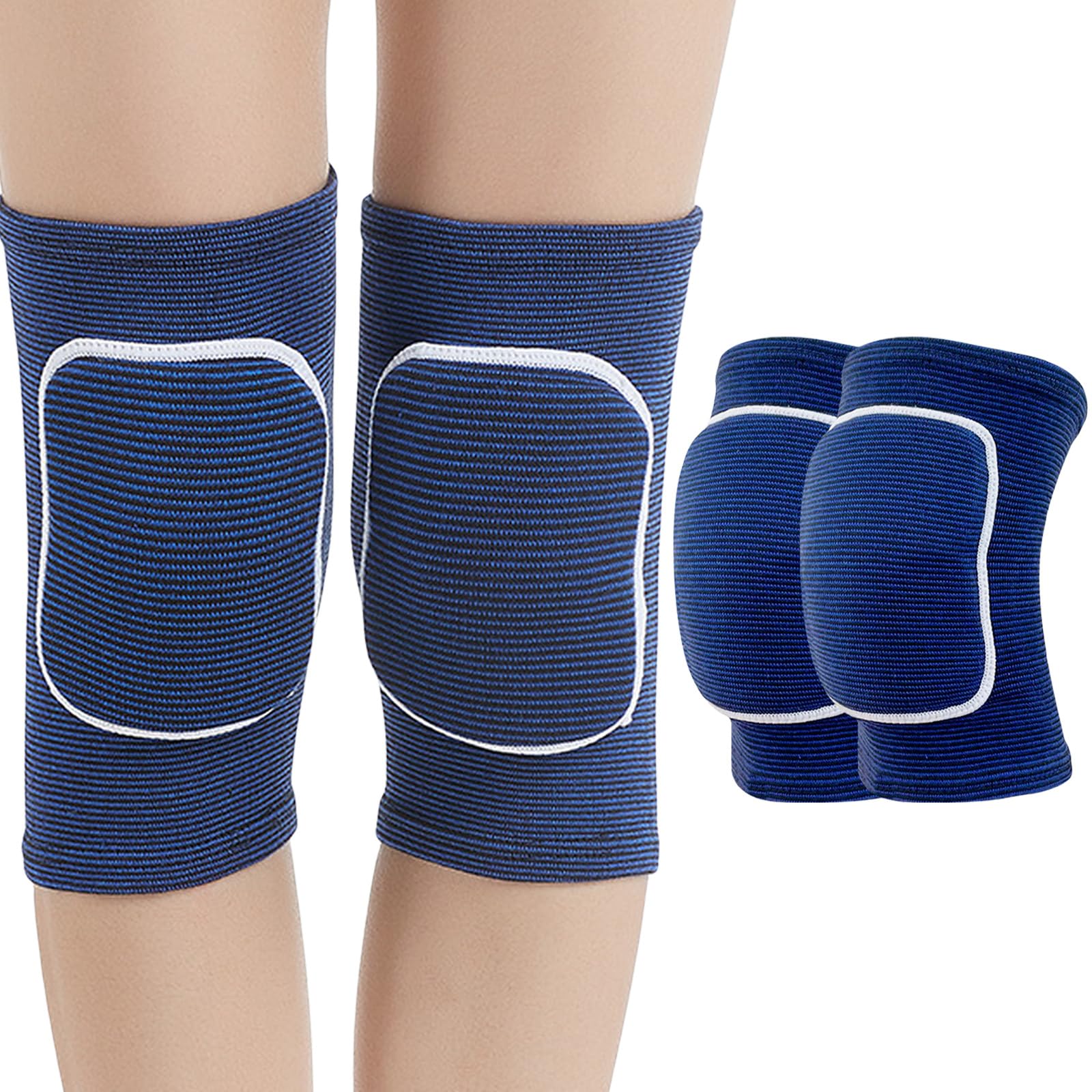 SSKHE Stretchy Dance Knee Pads for Volleyball Dance Yoga, 1 Pair Soft Brace Breathable Sleeve Protective Gear with Multi Color Choice for Women Men Teens, One Size Fits Most