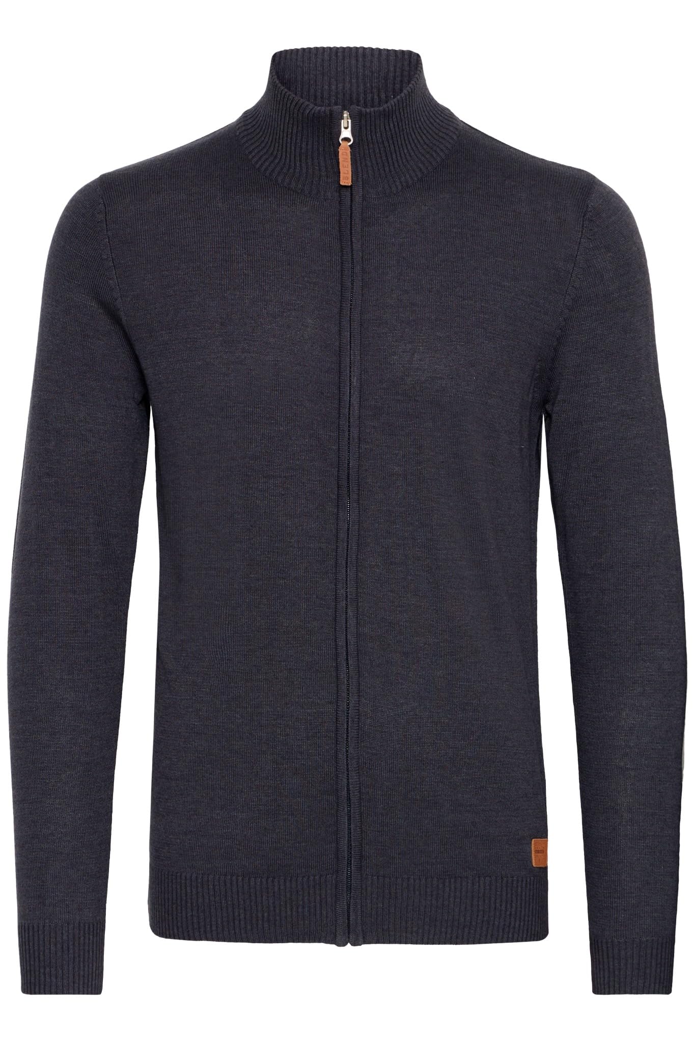 Blend BHNorman Herren Strickjacke Cardigan Feinstrick Pullover mit Stehkragen Reißverschluss Rippbündchen Baumwollmischung Regular fit