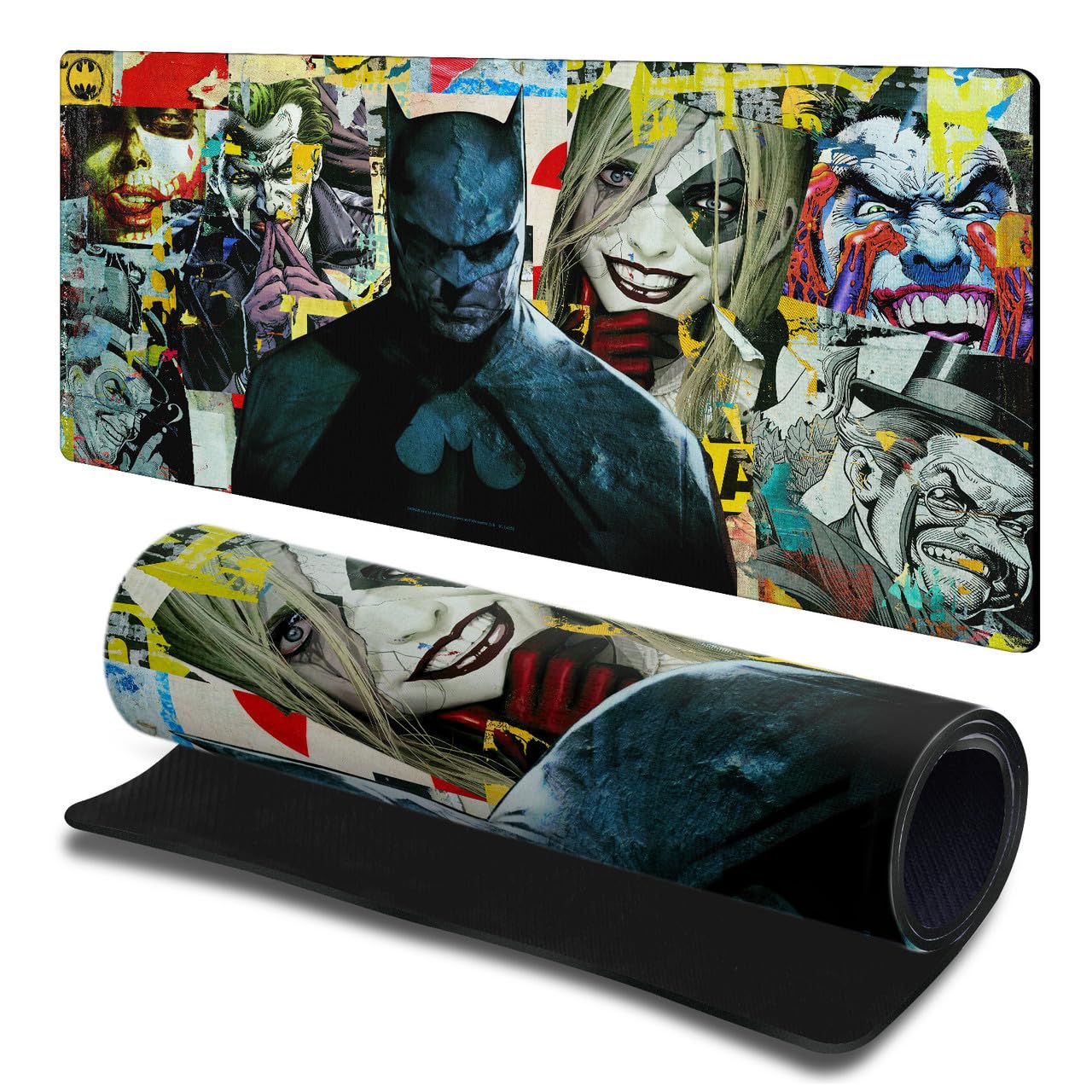 Head Case Designs Officially Licensed Batman DC Comics Torn Collage Logos And Comic Book 23.62 x 11.81 x 0.12 inches (600 x 300 mm) - L Gaming Office Desk PC Keyboard Mouse Mat Pad
