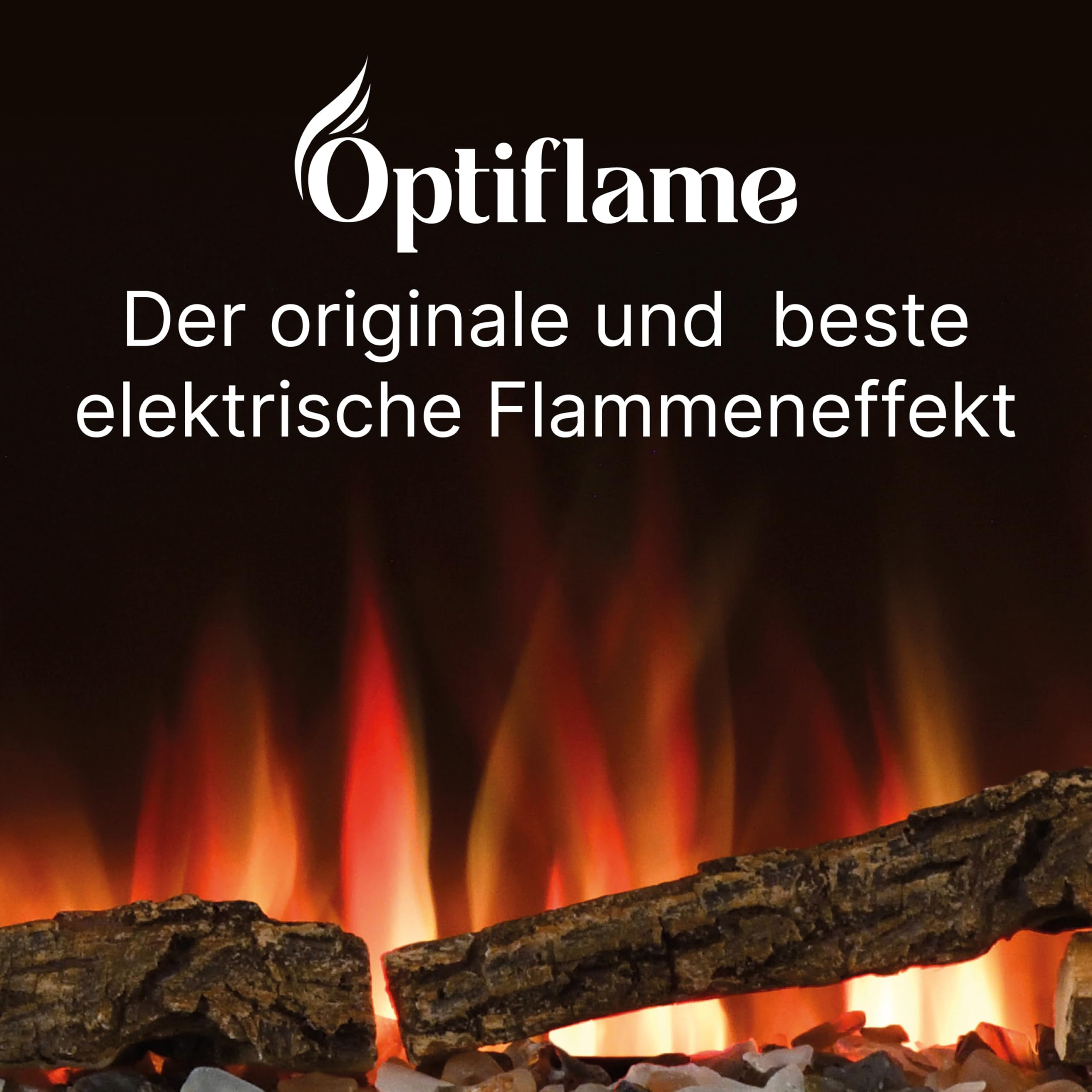 Dimplex Sense 60" Elektrokamin - Wandkamin - Elektrokamin mit Heizung - Kamineinsatz Elektrisch mit LED Optiflame Flameneffekt - Zuschaltbarer 2kW Heizlüfter - Inkl. Fernbedienung und App