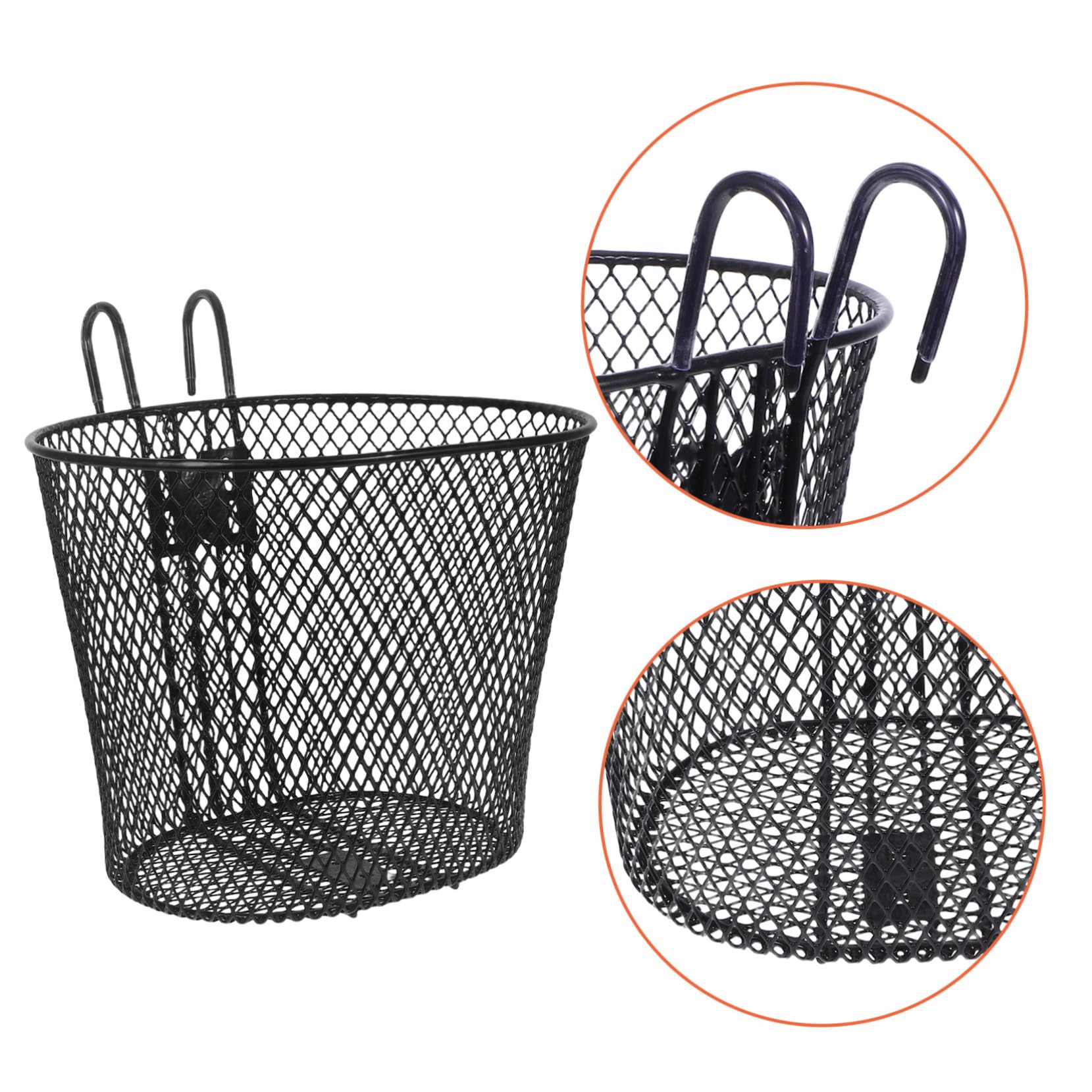 GALPADA Cesta Metálica de Hierro Ligera y Resistente para Bicicleta Eléctrica, Cesta Delantera Fácil de Instalar para Patinete Infantil y Accesorios de Ciclismo