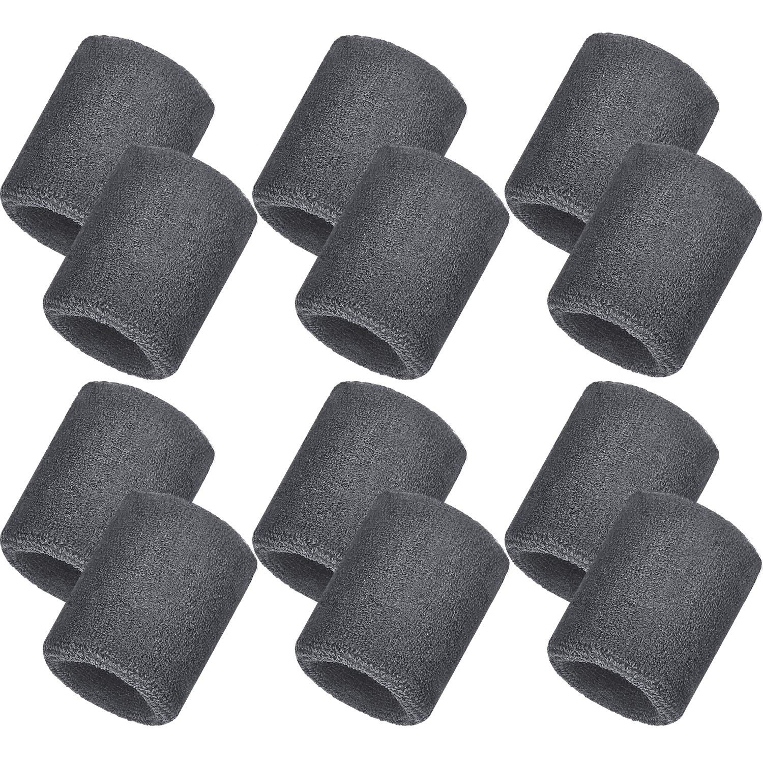 Bememo 12 Pcs Sweatbands Wrist Bands