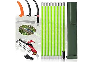 Tree Pruner Pole Saw - Extendable Tree Trimmer from 7.3 to 27 Feet