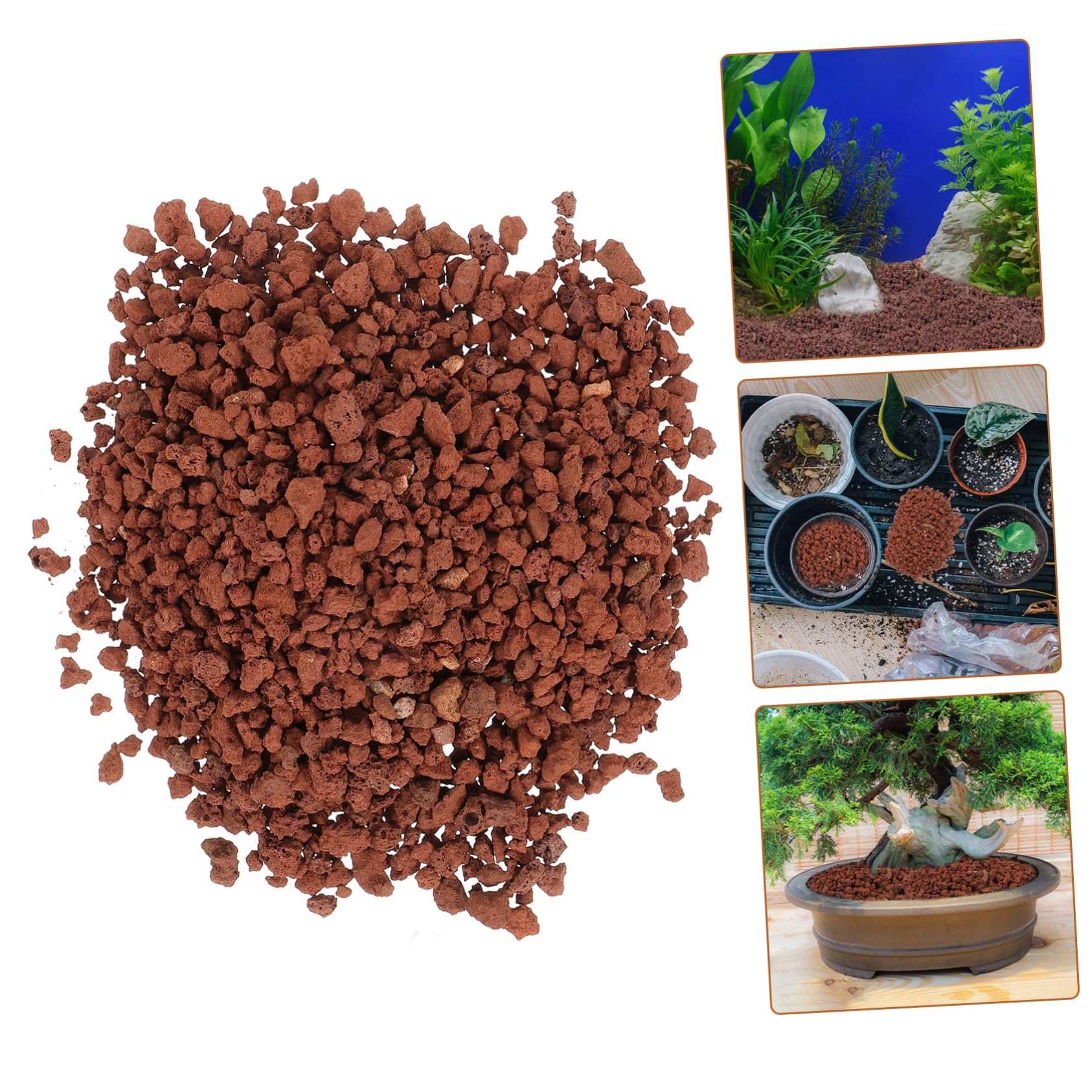 TOYANDONA 5Sacs Volcaniques pour Décoration Aquarium Aménagement Paysager pour Plantes Terrarium