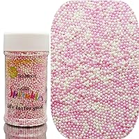 Vista 12 de SE Si&Moos Chispas de Nonpareil, Mini Perlas Comestibles de 2mm en Negro y Blanco, Chispas Blancas y Negras para Decoración de Pasteles