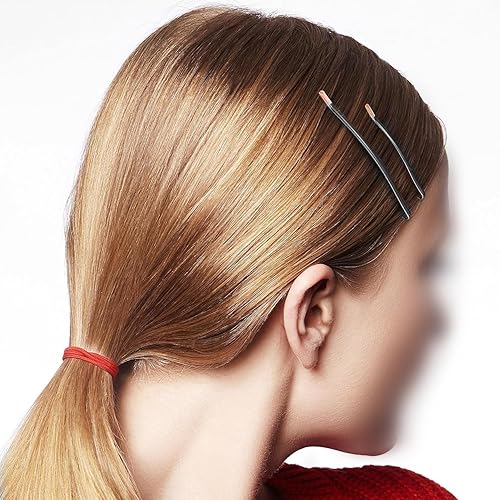 Miniatura 3 de Textention Horquillas para el cabello, pasadores de pelo gigantes, pinzas largas de metal para mujeres y niñas (negro, 12 unidades, L)