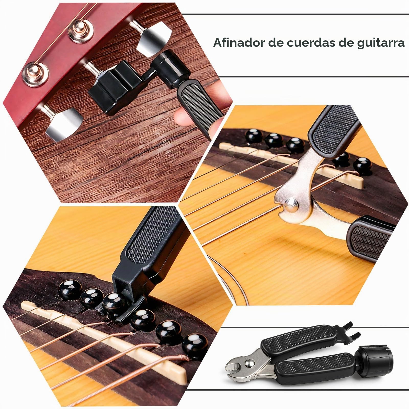 Kit de limpieza de guitarra de 9 piezas con pulido de trastes, limpiador de guitarra que evita el desgaste, la decoloración y el agrietamiento, mientras mantiene tu instrumento en su mejor aspecto y