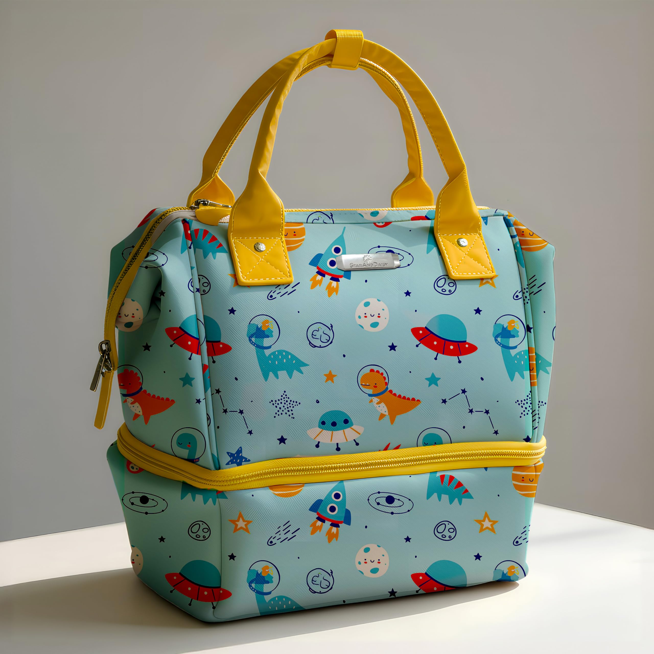 StarAndDaisy Baby Bag for Mothers Travel/Diaper Bags for Mom with Insulated Compartment/Diaper Bag for Mothers for Travel & Multiple Pockets, 12L capacity- Dinosaur Print