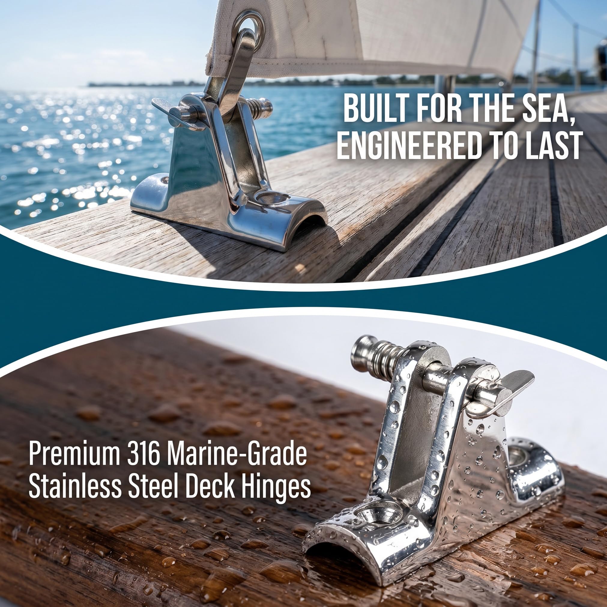Bimini Top Hinges - Stainless Steel Hardware -3 Bimini Top Hinges - Stainless Steel Hardware -3