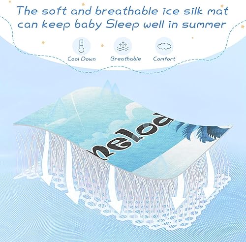 Miniatura 7 de Protector de colchón personalizado de verano para cuna, palmeras de playa para niños y niñas, tapete de seda de hielo, sábanas de cama para