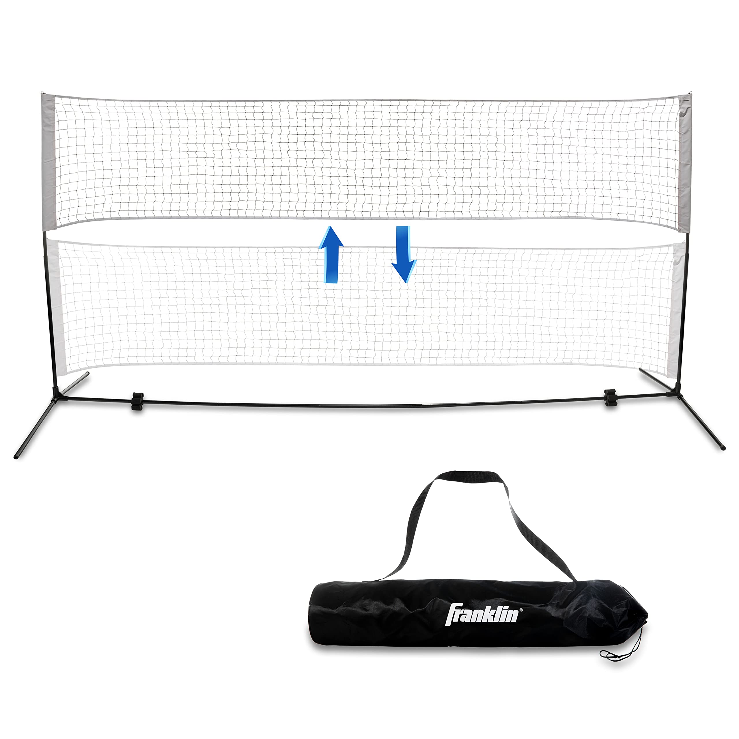 Franklin Sports Portable, Adjustable Height 10ft Wide Net - for Badminton -Kids Volleyball -Pickleball - Tennis