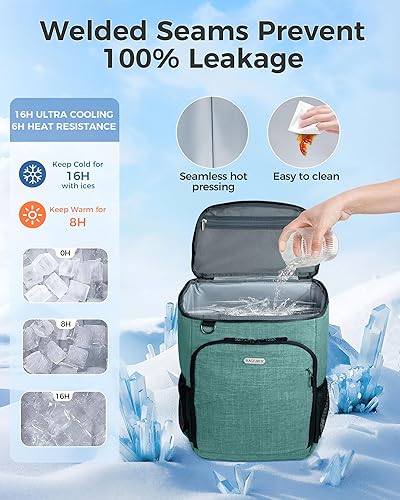 Miniatura 42 de BAGLHER Mochila Nevera Térmica Ligera Aislada - 30 Latas, A Prueba de Fugas para Almuerzo, Picnic, Senderismo, Viajes de Campamento Núcleo
