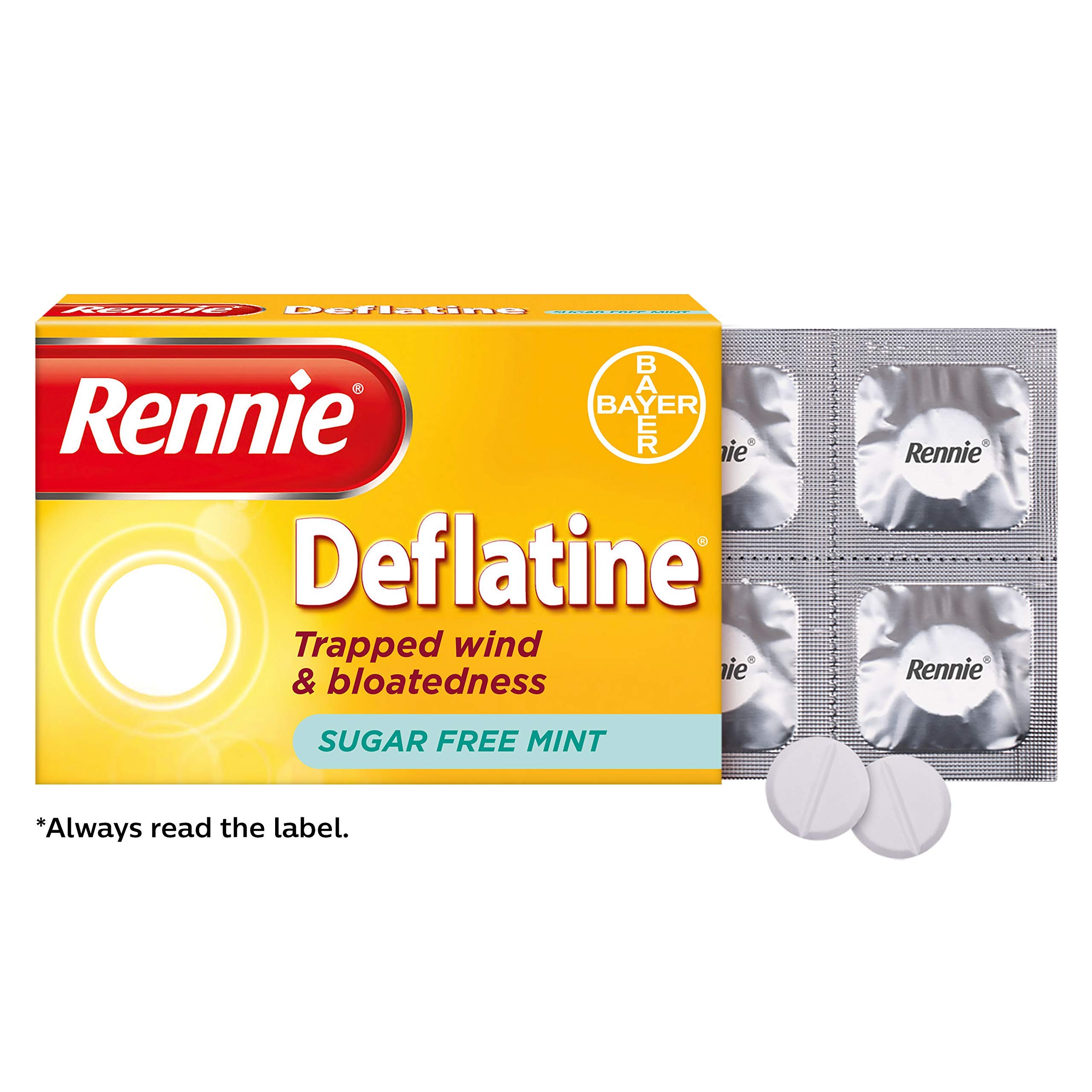 Rennie Deflatine, Trapped Wind and Bloating Tablets, Fast and Effective