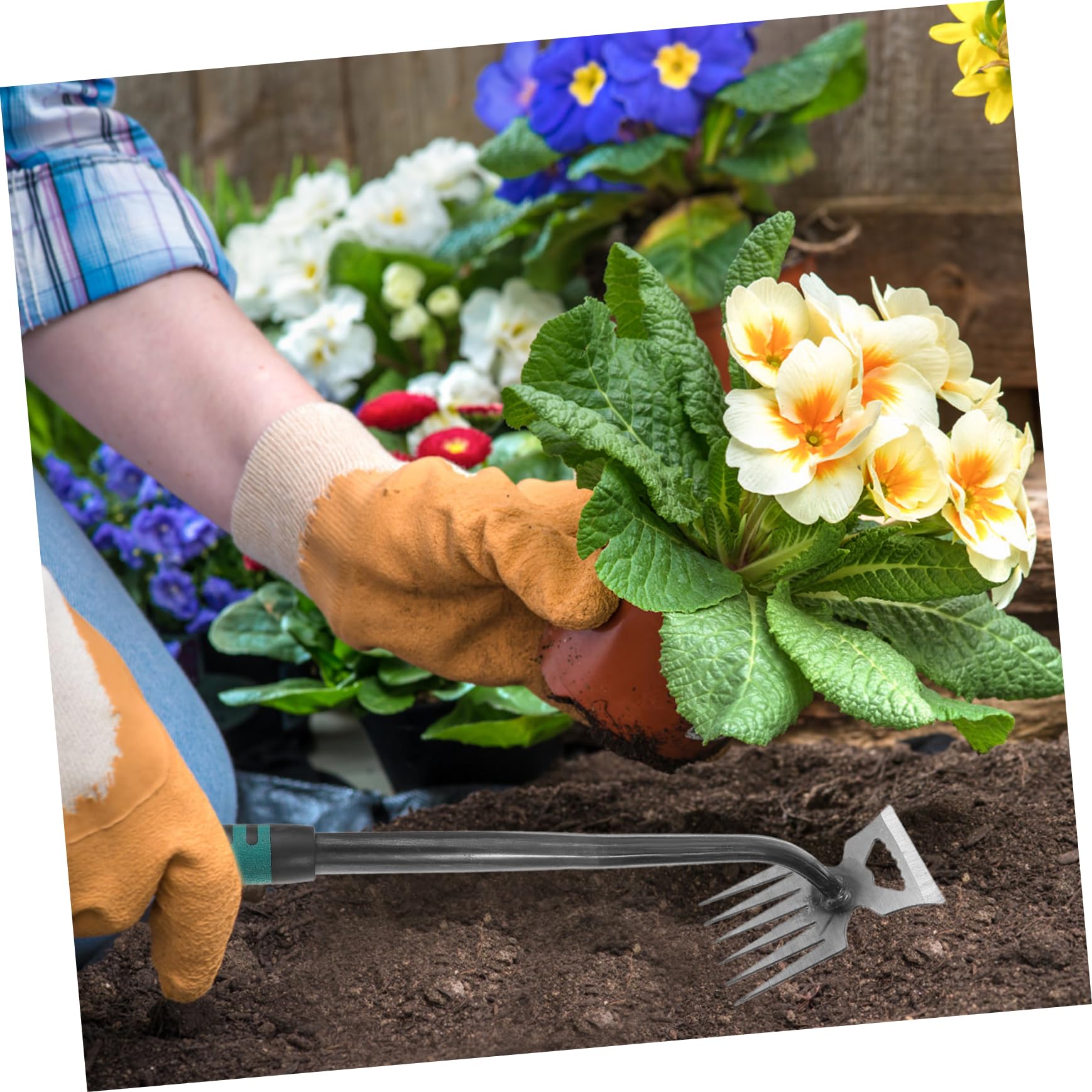 Toddmomy 4stücke Gartenwerkzeug Robuste Gartenhacke Für Effektives Jäten Ergonomischer Handgriff Für Unkrautentfernung Und Pflanzenpflege
