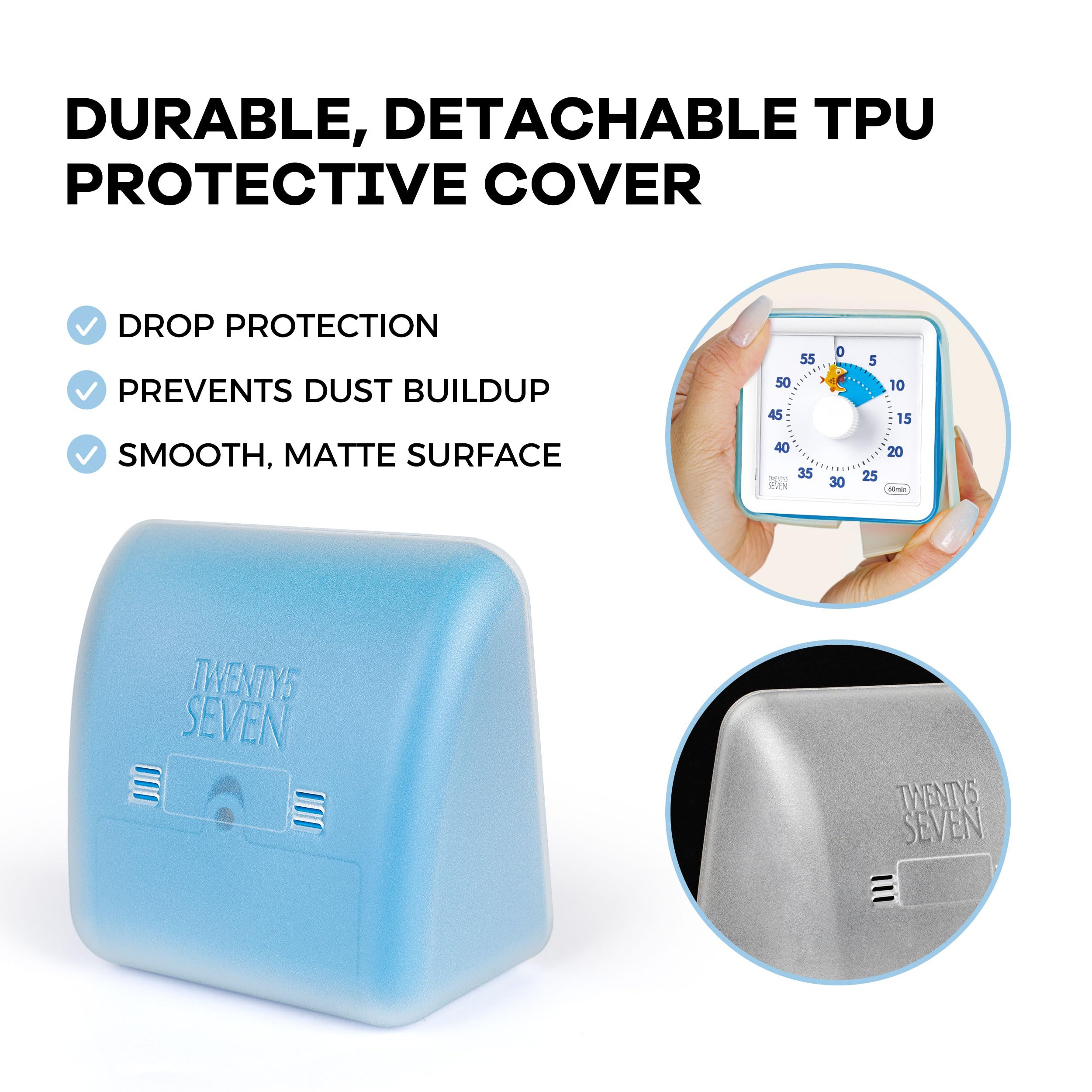 TWENTY5 SEVEN Visual Timer with Protective Case, 60-Minute Countdown ...