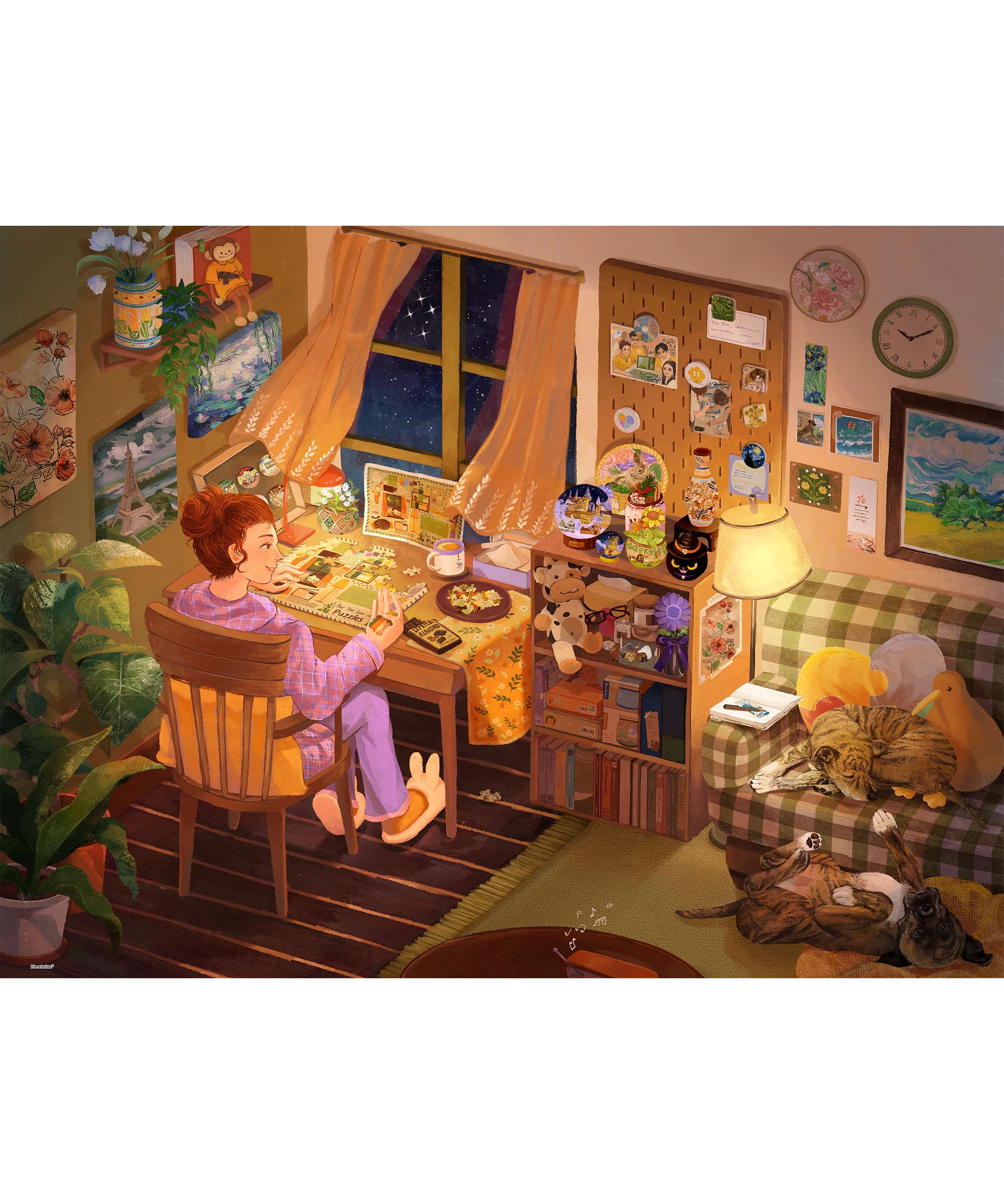 PieceRelax PieceClicks Plastic Jigsaw Puzzles for Adults 1000 Pieces - For the love of...Puzzles - 25.2 X 18.9 Inches, Most Satisfying Table Games, No Glue Needed [U1030]