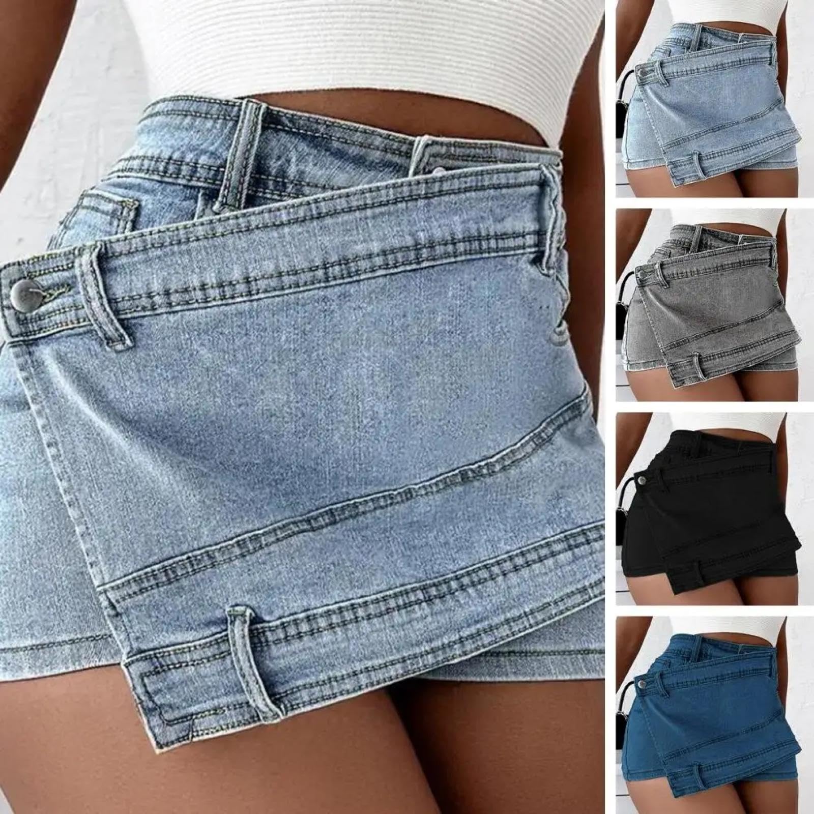 Gonna A Matita Donna Minigonna di Jeans Alta Wiast Minigonna Sexy da Donna con Borsa Attillata Gonne Corte Sottili Femminili Gonne Corte Femminili