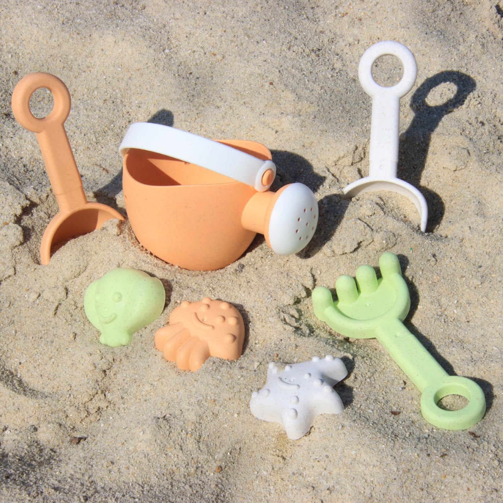 Set de plage & jardin - 6 pièces voiture en paille de blé multicolore - Magni