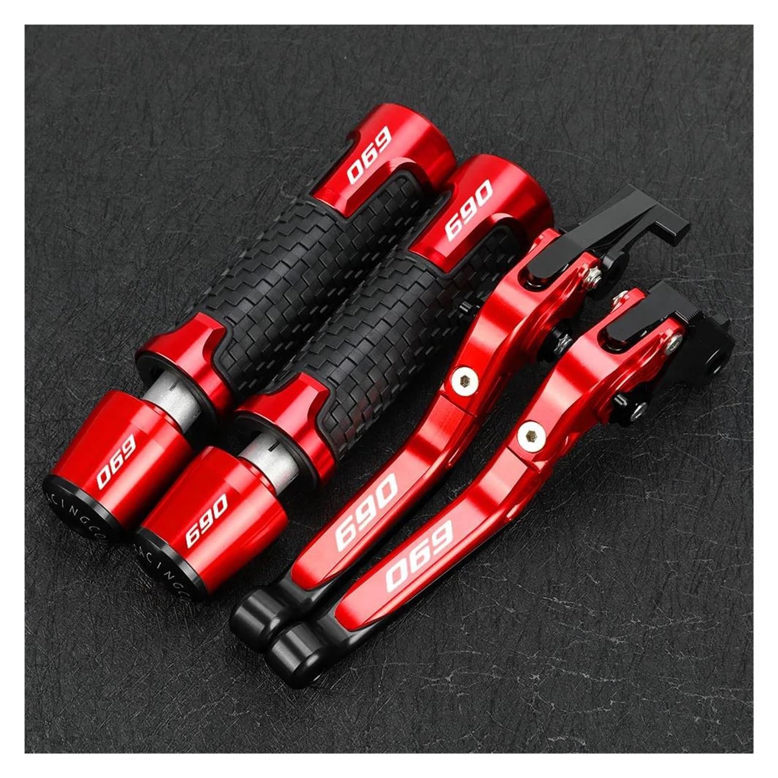Uchwyty Dla DUKE 690 690DUKE DUKE690 Uchwyty Motocyklowe Wysuwane Dźwignie Hamulca I Sprzęgła Uchwyty Kierownicy Końcówki Uchwytu(Red2)