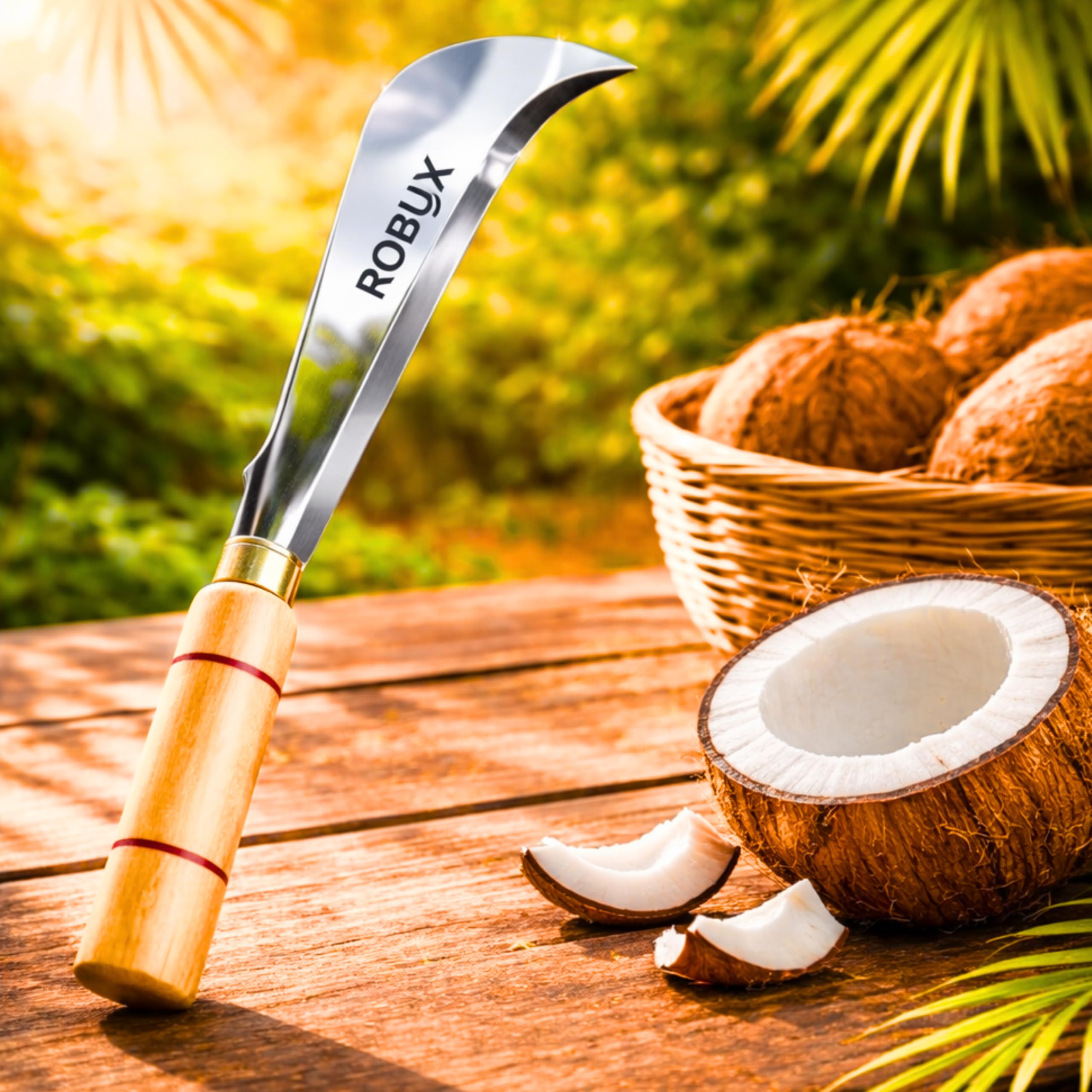 Handmade Billhook Knife - Coconut & Garden Cutter -7